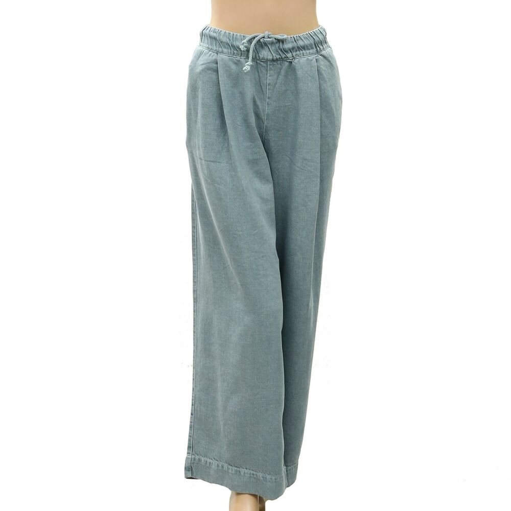 Free People Women's Tidal Moon Low-Rise Pull-On Trouser Pants Wide-Leg L 291207 - Picture 5 of 8
